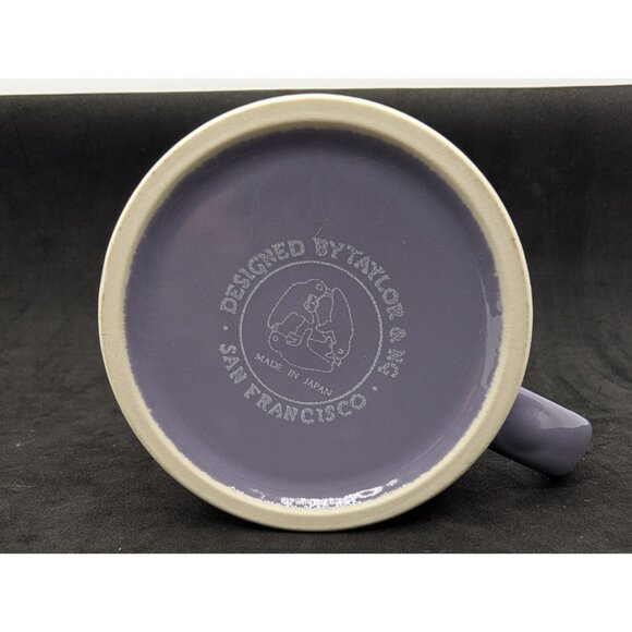 Vtg Mug Taylor & NG white Penguins on Purple tone San Francisco Japan - Picture 9 of 16